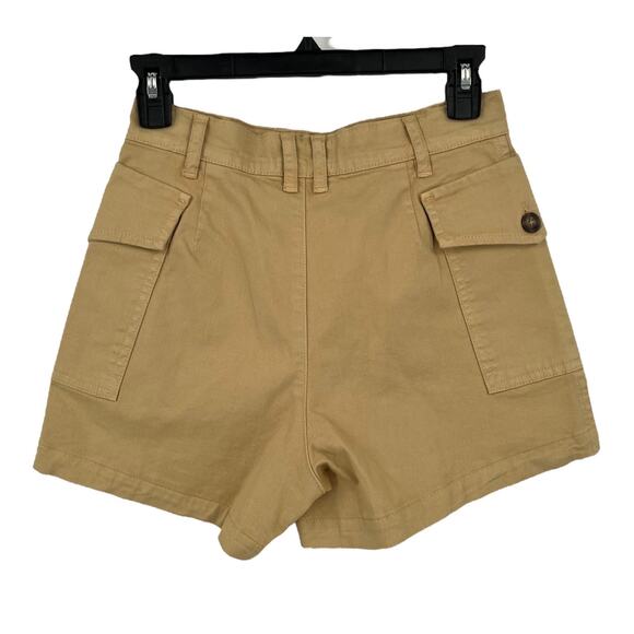 Frame Shorts High Waist patch pockets utility tan size 25 - Picture 6 of 6